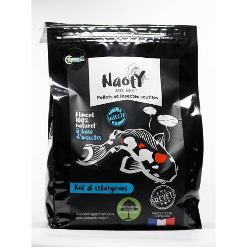 NAOTY – Aliment Koï et Esturgeons Insectes soufflés et pellets 10mm – 2 kg