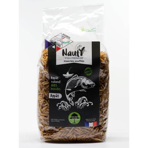 NAUTY – Insectes soufflés pêche – 300 g