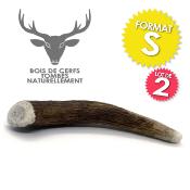 LOT DE 2 - Bois de cerf - Friandise taille S à mâcher 